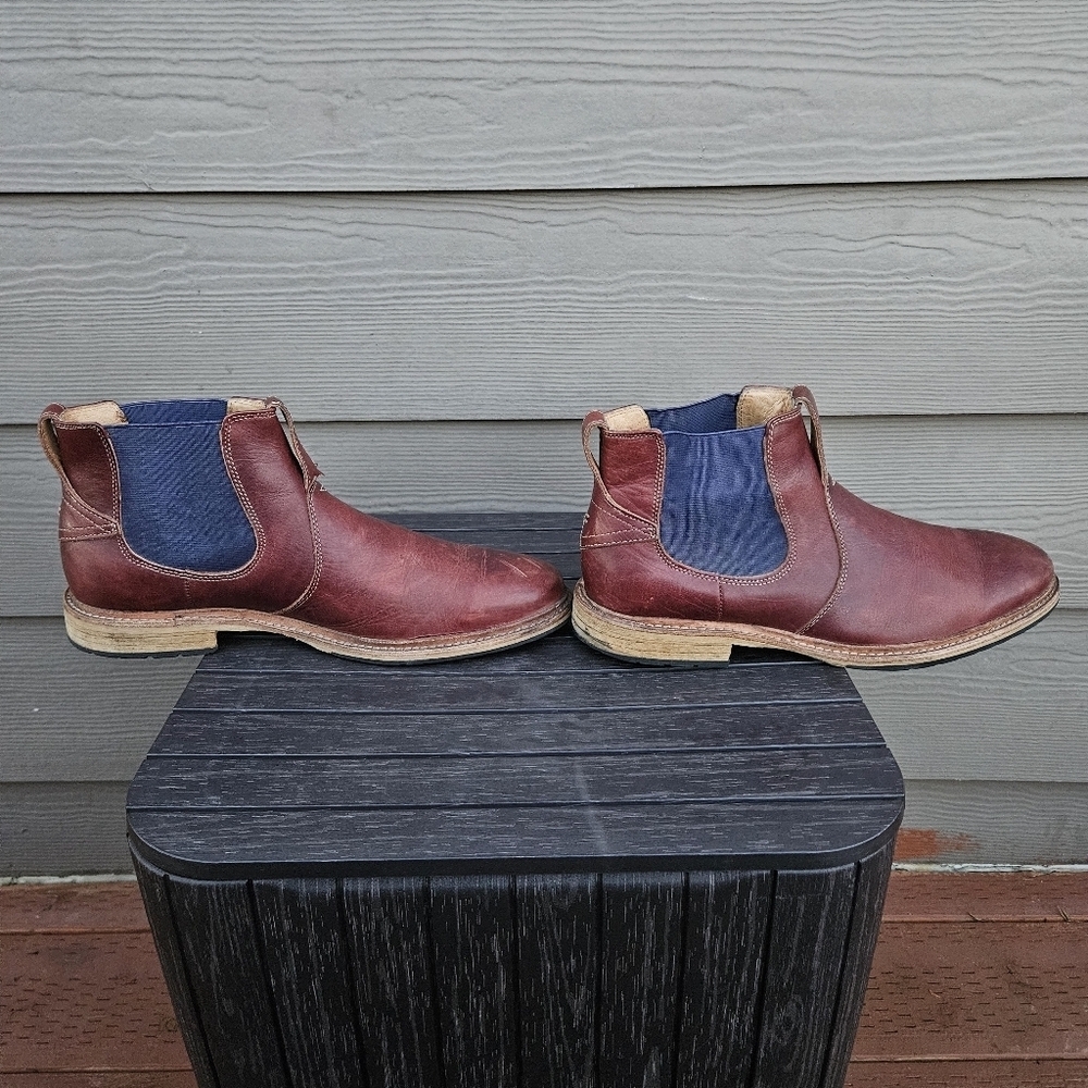 Florsheim Cabin Gore Boot In Chestnut Brown Pull On Leather Shoes Mens Size 10 D - Picture 9 of 16